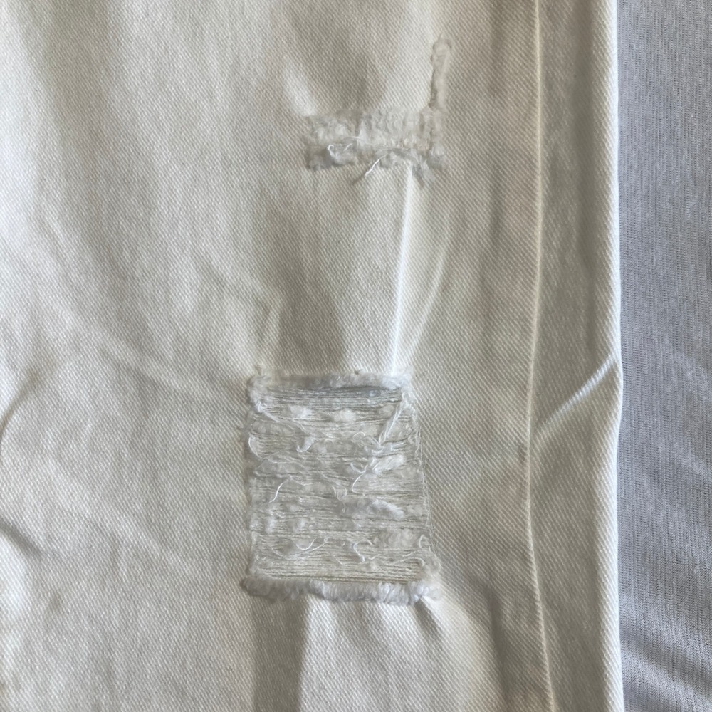 Paige Verdugo Ultra‎ Skinny Jeans 28 (Fit 34 Waist) Optic White Distressed W1454 - Picture 10 of 16